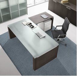 Jet Deluxe Executive Desk Glass Allard Office Furniture