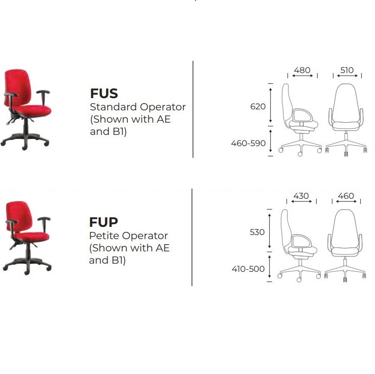 Fusion Standard Task Chair Allard Office Furniture