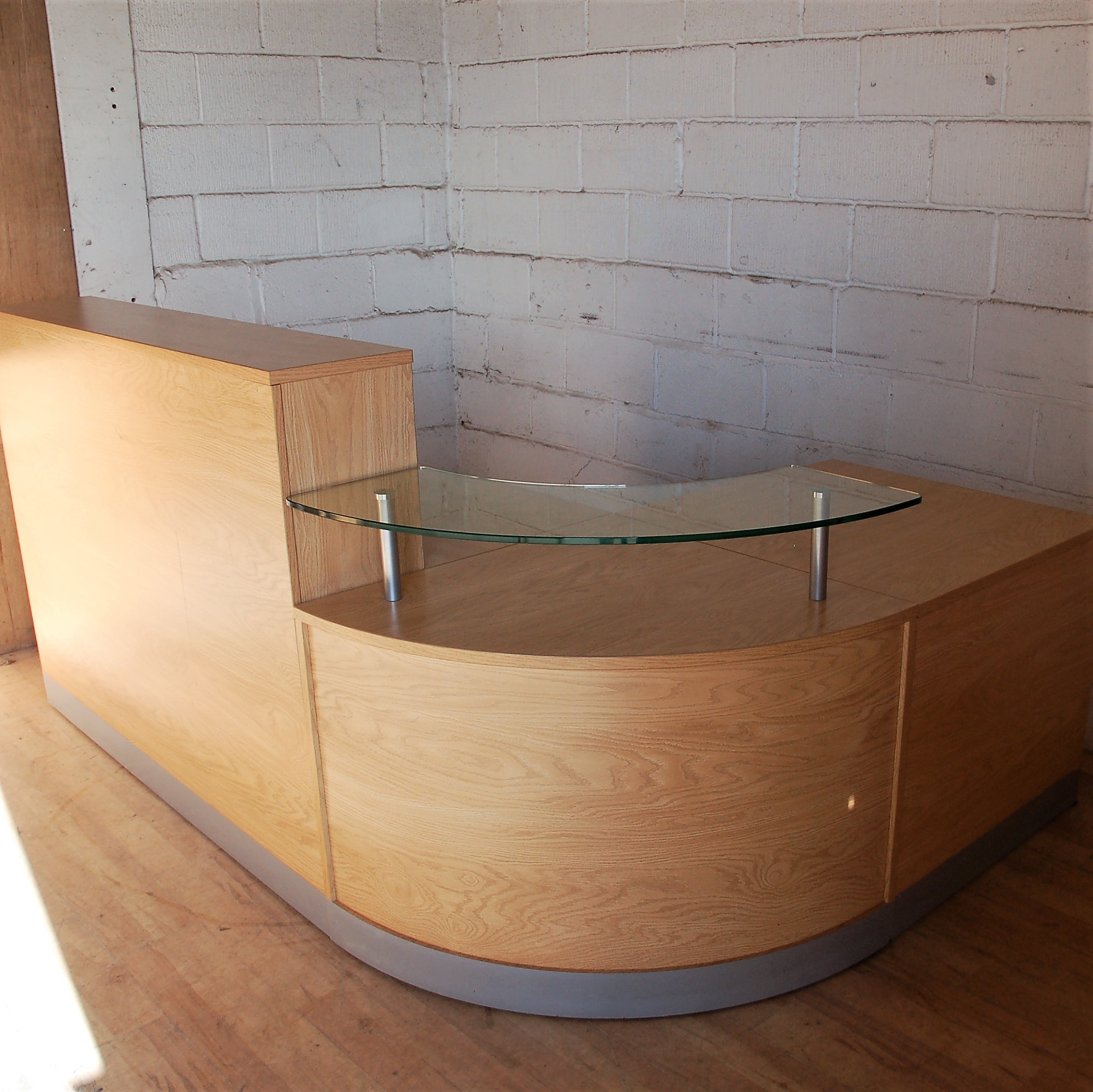 Reception Desk Oak 13028b 1 