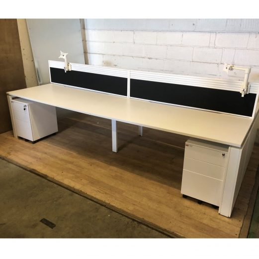 White Bench Desks